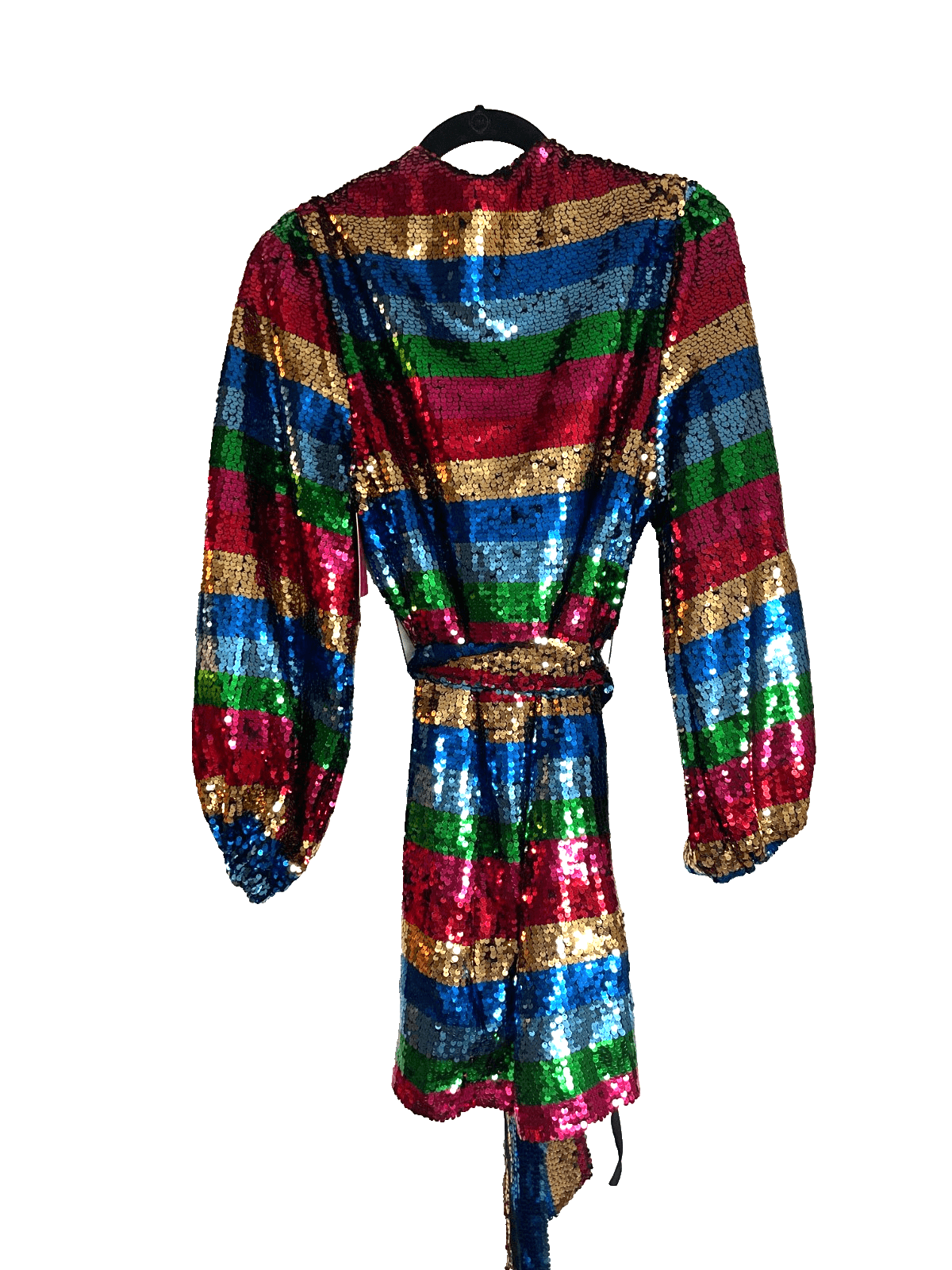BuddyLove Sequin Wrap Mini Dress Adeline Sequin Long Sleeve Women Size Small NWT - Thumbnail 8