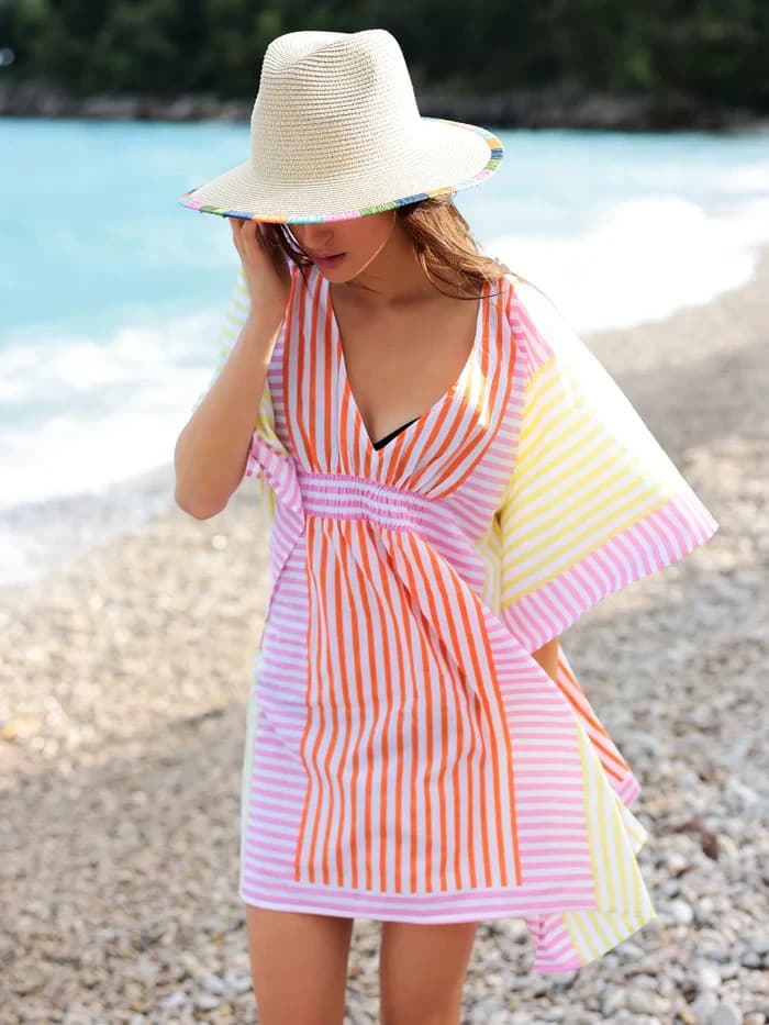 Shiraleah Swimsuit Cover-Up Kennedy Stripe Women's Size Small-Sold Out! $70 MSRP - Thumbnail 3
