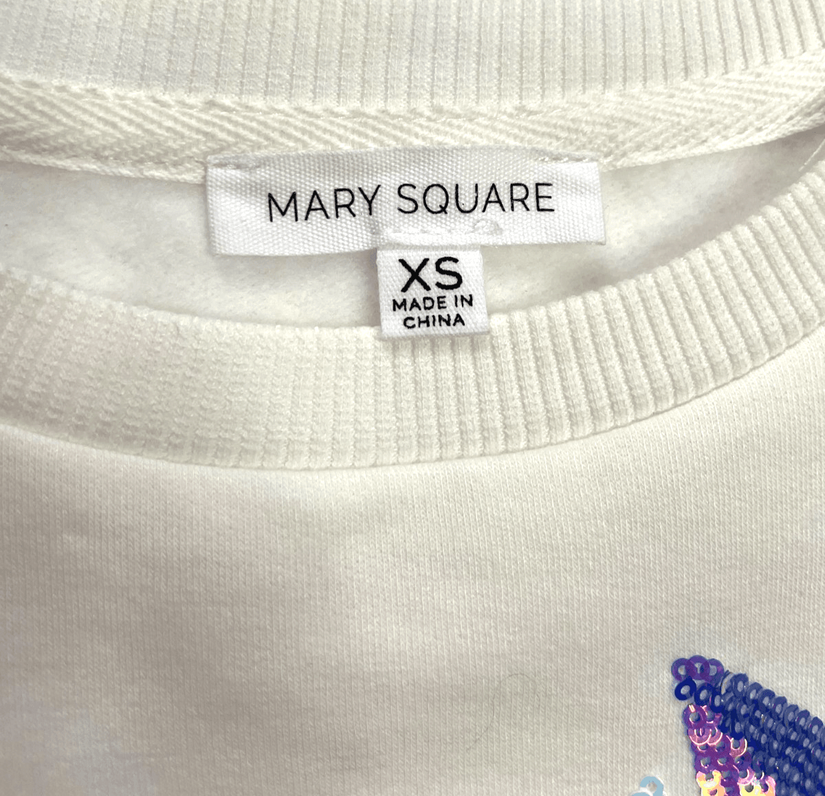 Mary Square 2-Piece Lounge Set White Sequin Sailboats Women Size XS $90 MSRP - Thumbnail 11
