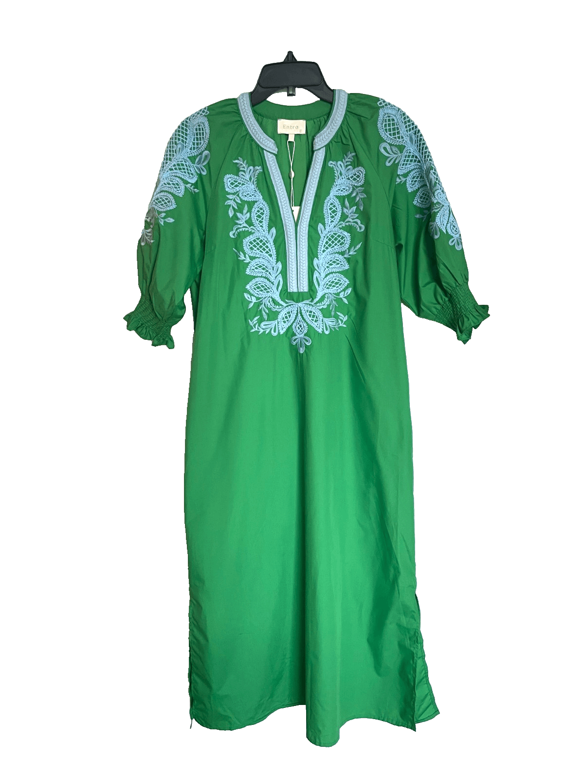 Entro Embroidered Kaftan Midi Dress Springtime Grace Women Size Small $72 MSRP - Thumbnail 5