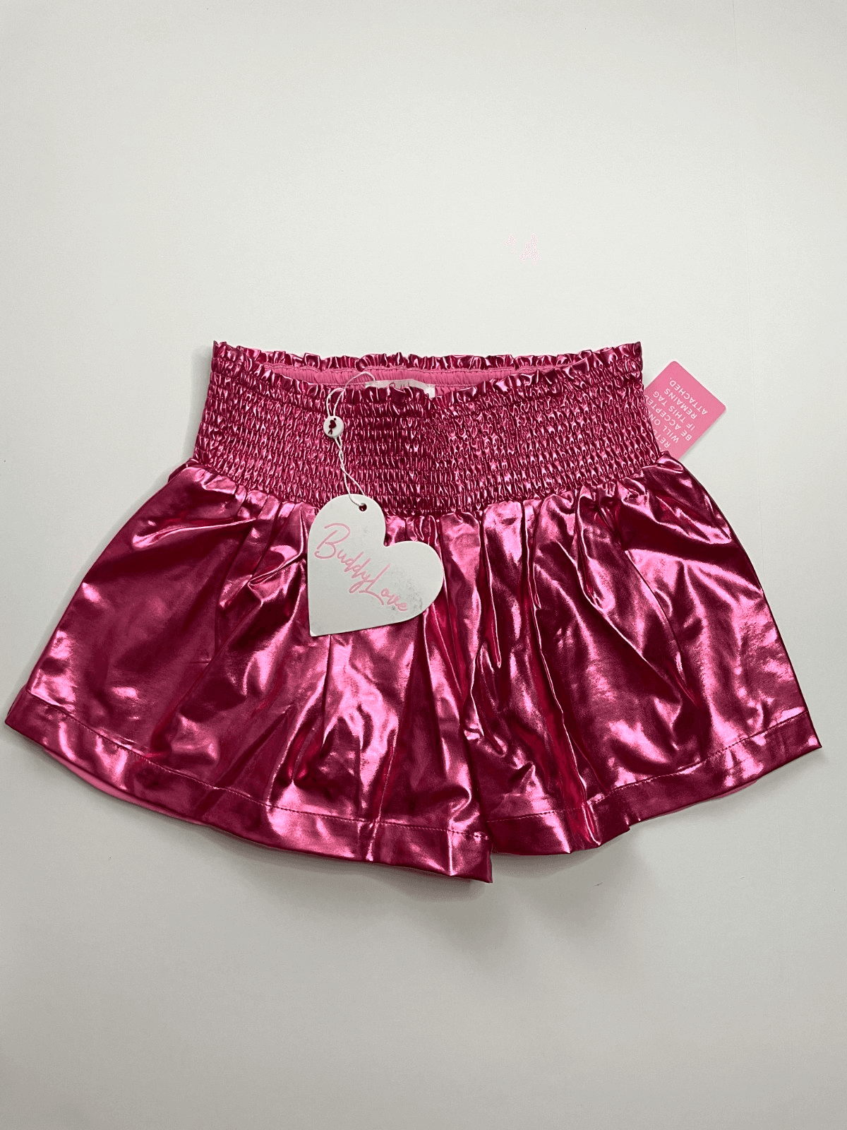 BuddyLove Girls Tween Shorts Pull-On Metallic Sparkle Preppy Pink Size TL Large - Thumbnail 5