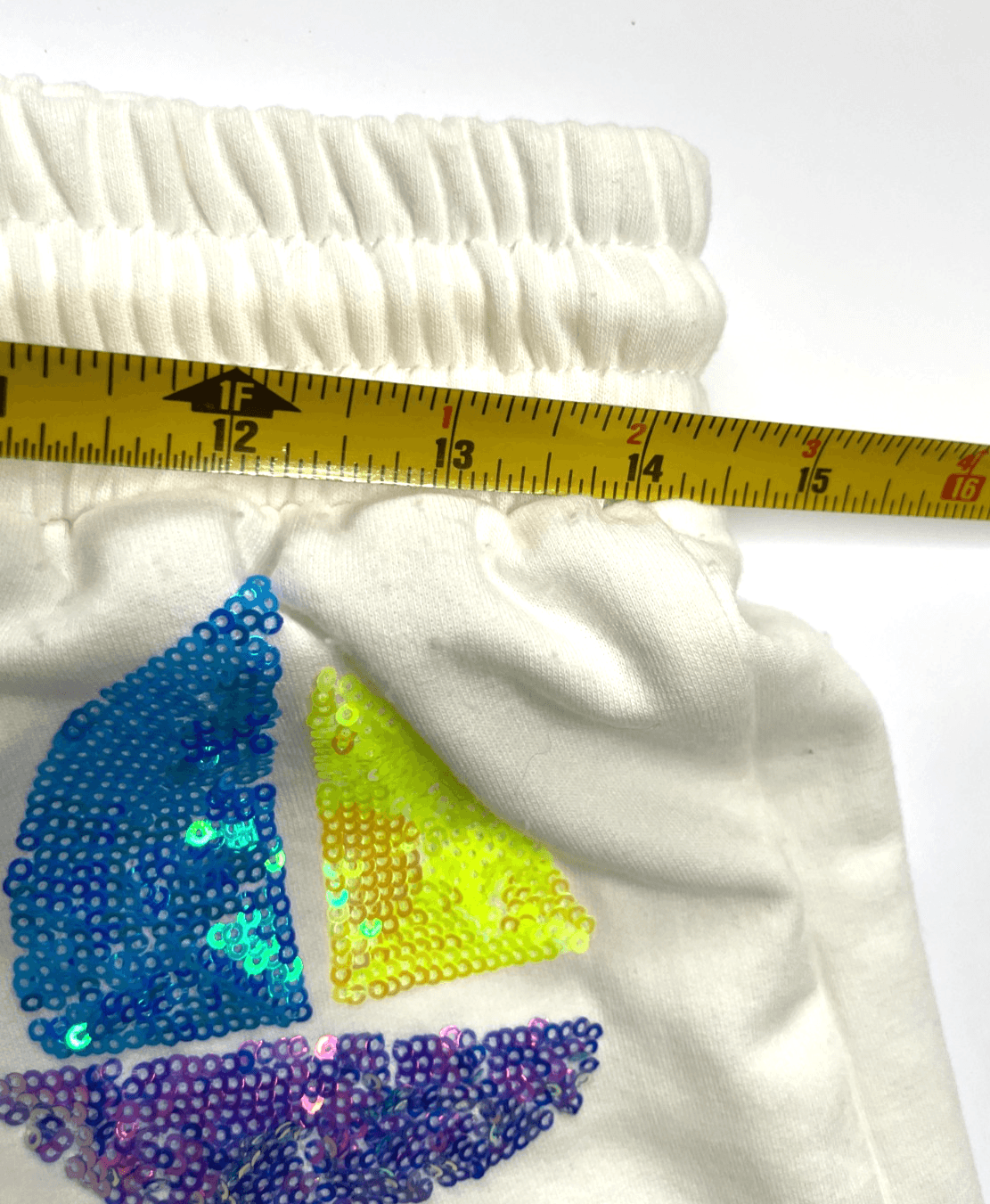 Mary Square 2-Piece Lounge Set White Sequin Sailboats Women Size XS $90 MSRP - Thumbnail 9