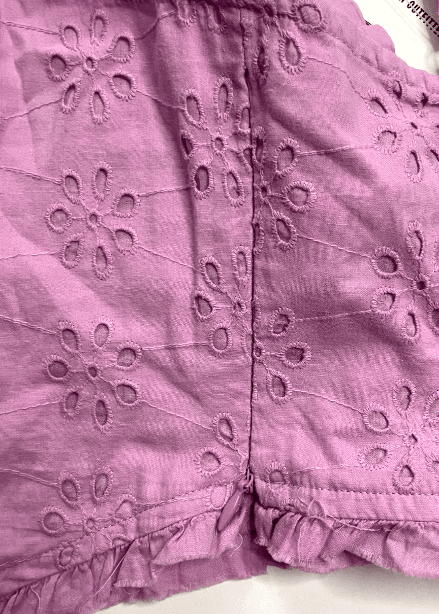 Urban Outfitters Women's Eyelet Front Lace Up Tank in Lavender Size Small NWT - Thumbnail 4