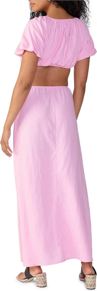 Women's Cutout Linen Blend Maxi Dress by Sanctuary Pink Size X-Small NWOT $129 - Thumbnail 4