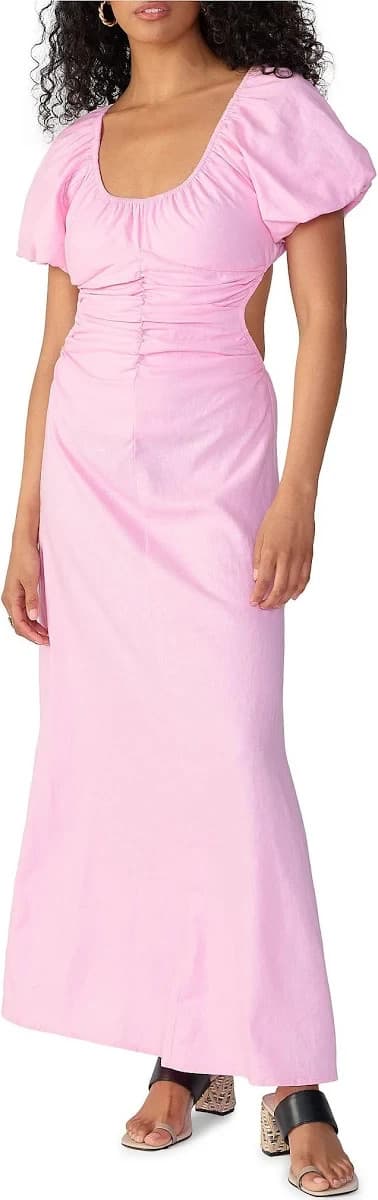 Women's Cutout Linen Blend Maxi Dress by Sanctuary Pink Size X-Small NWOT $129 - Thumbnail 2