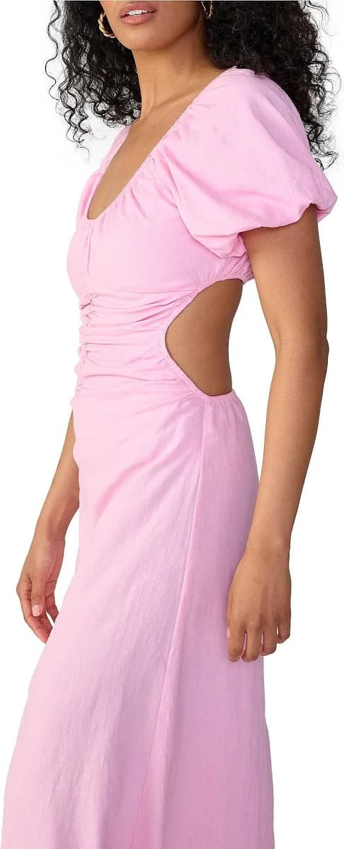 Women's Cutout Linen Blend Maxi Dress by Sanctuary Pink Size X-Small NWOT $129 - Thumbnail 3