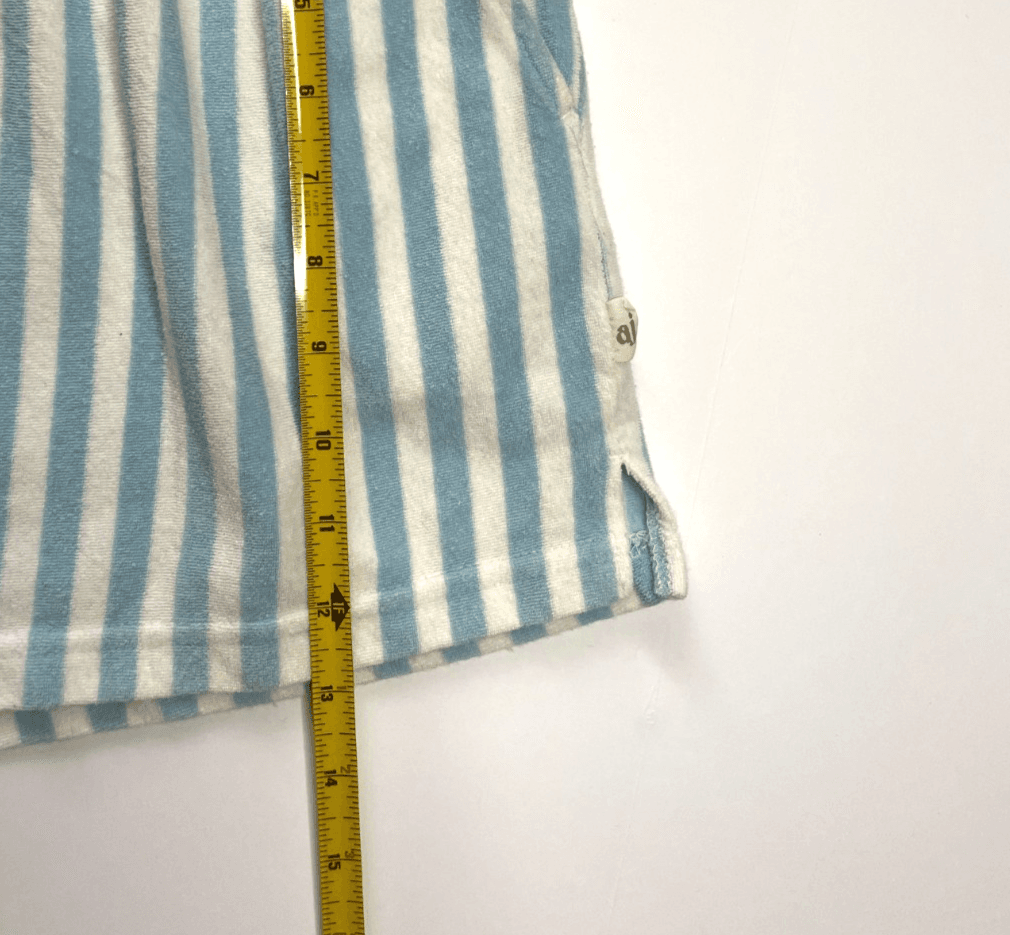 Araminta James Terry Lounge Shorts Blue Stripe Women's Size Medium - Thumbnail 7