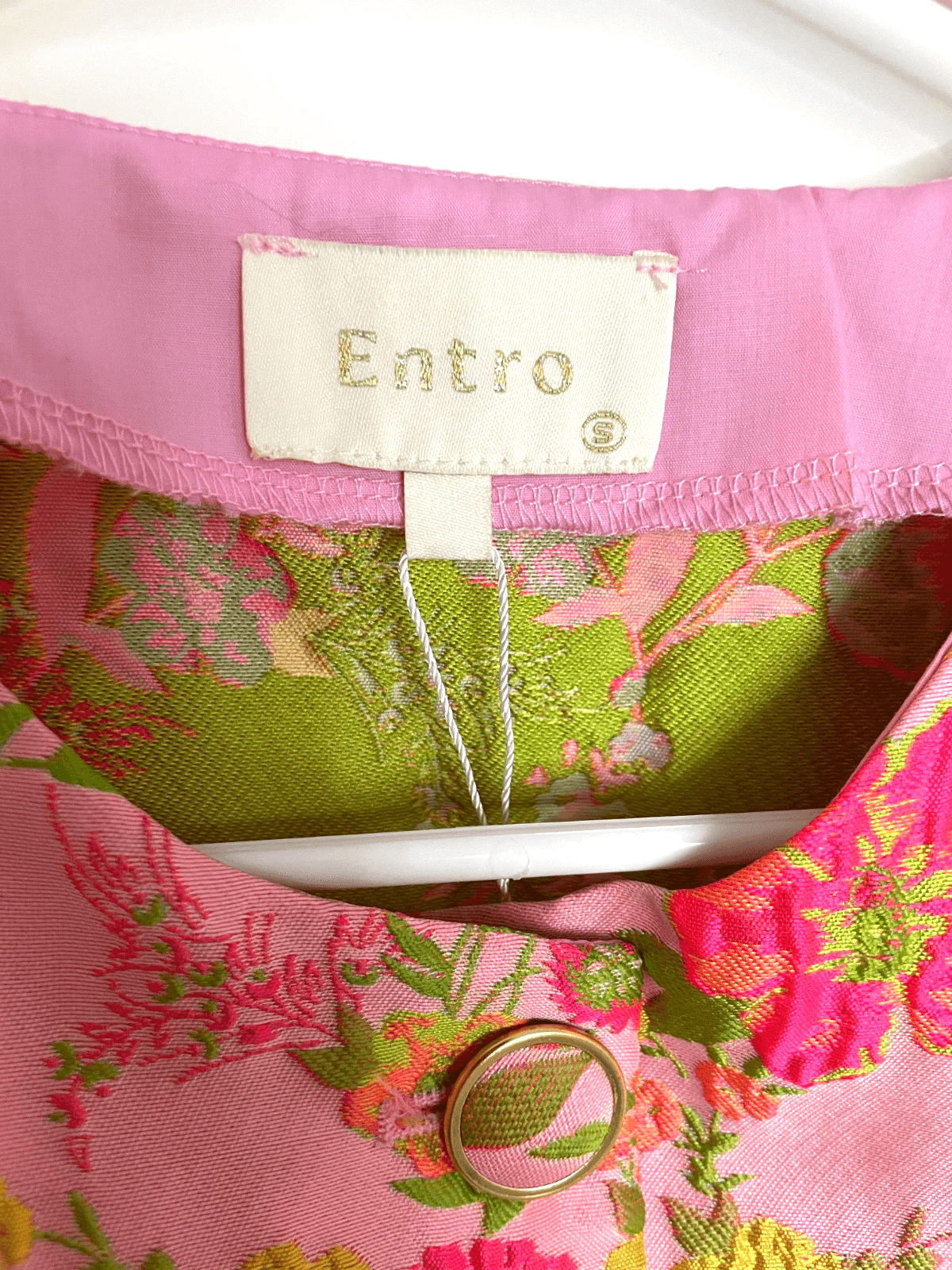 Entro Floral A-Line Mini Dress Embroidered Pink Women Size S NWT $74 MSRP - Thumbnail 11