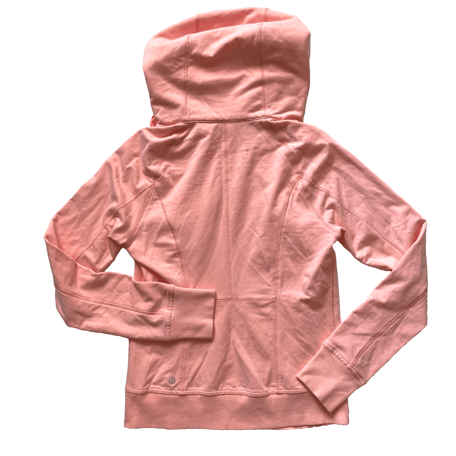 lululemon Women's Size 8 Rejuvinate Zip-Up Hoodie in Coral/Peach - Thumbnail 6