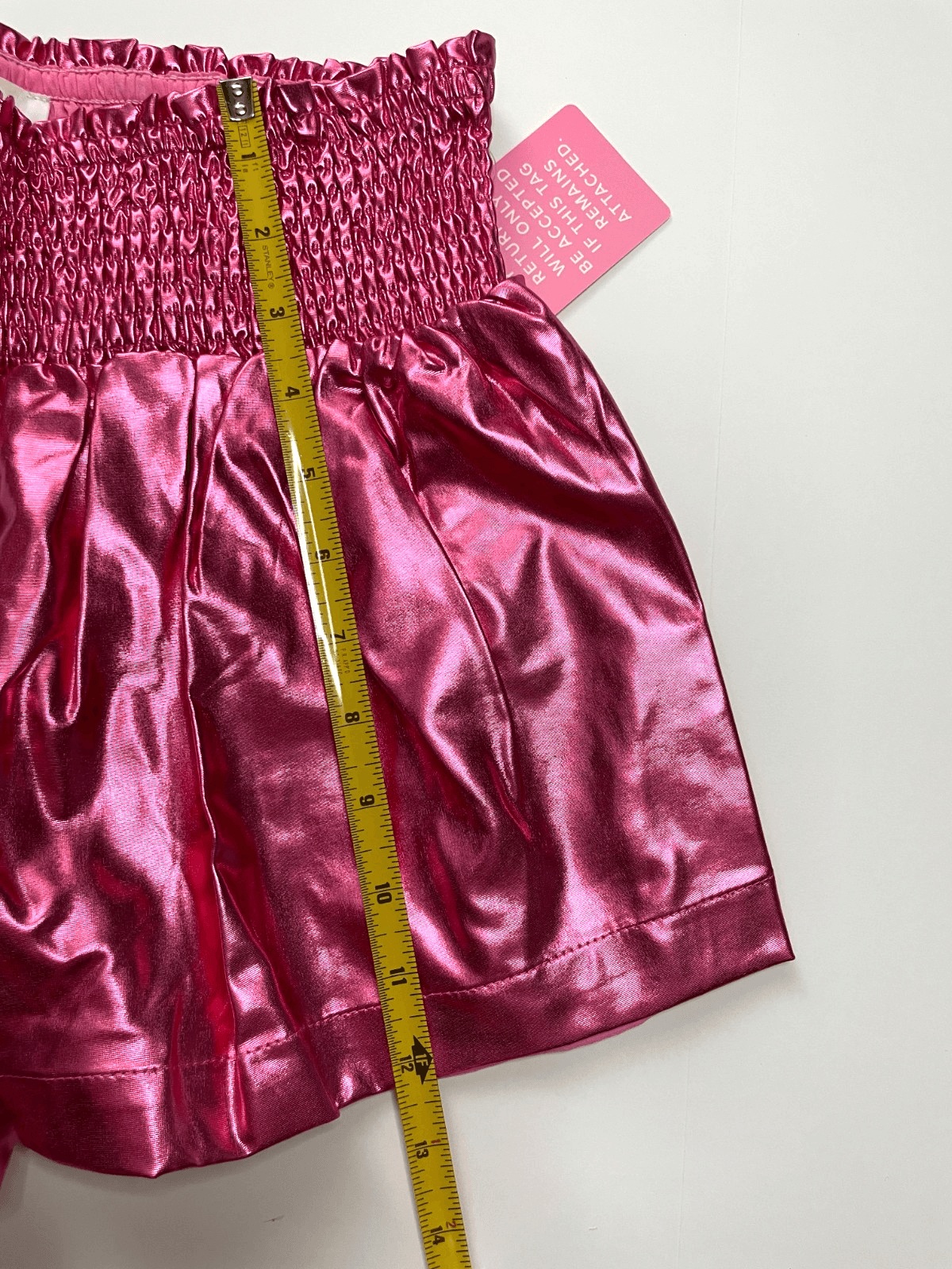 BuddyLove Girls Tween Shorts Pull-On Metallic Sparkle Preppy Pink Size TL Large - Thumbnail 6