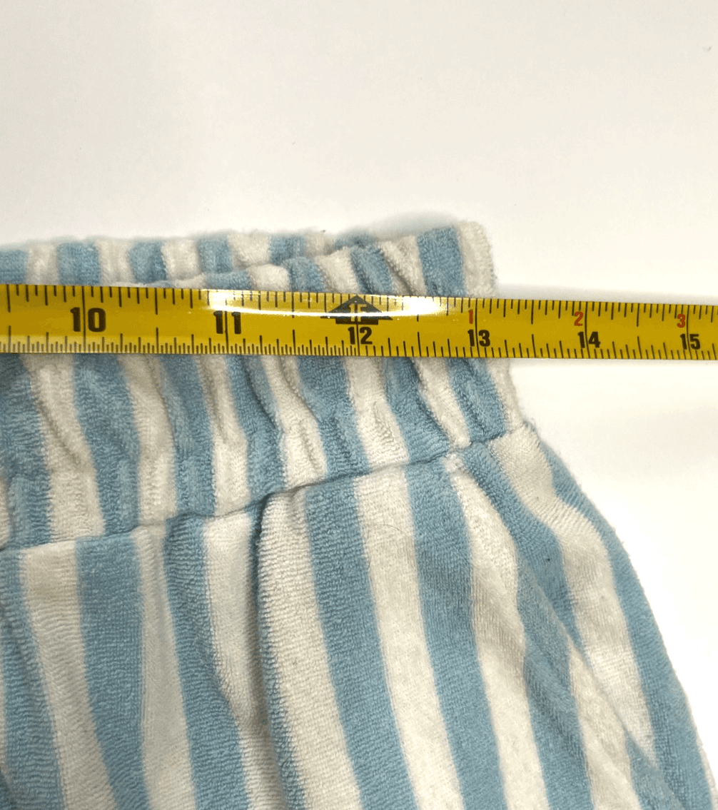 Araminta James Terry Lounge Shorts Blue Stripe Women's Size Medium - Thumbnail 8