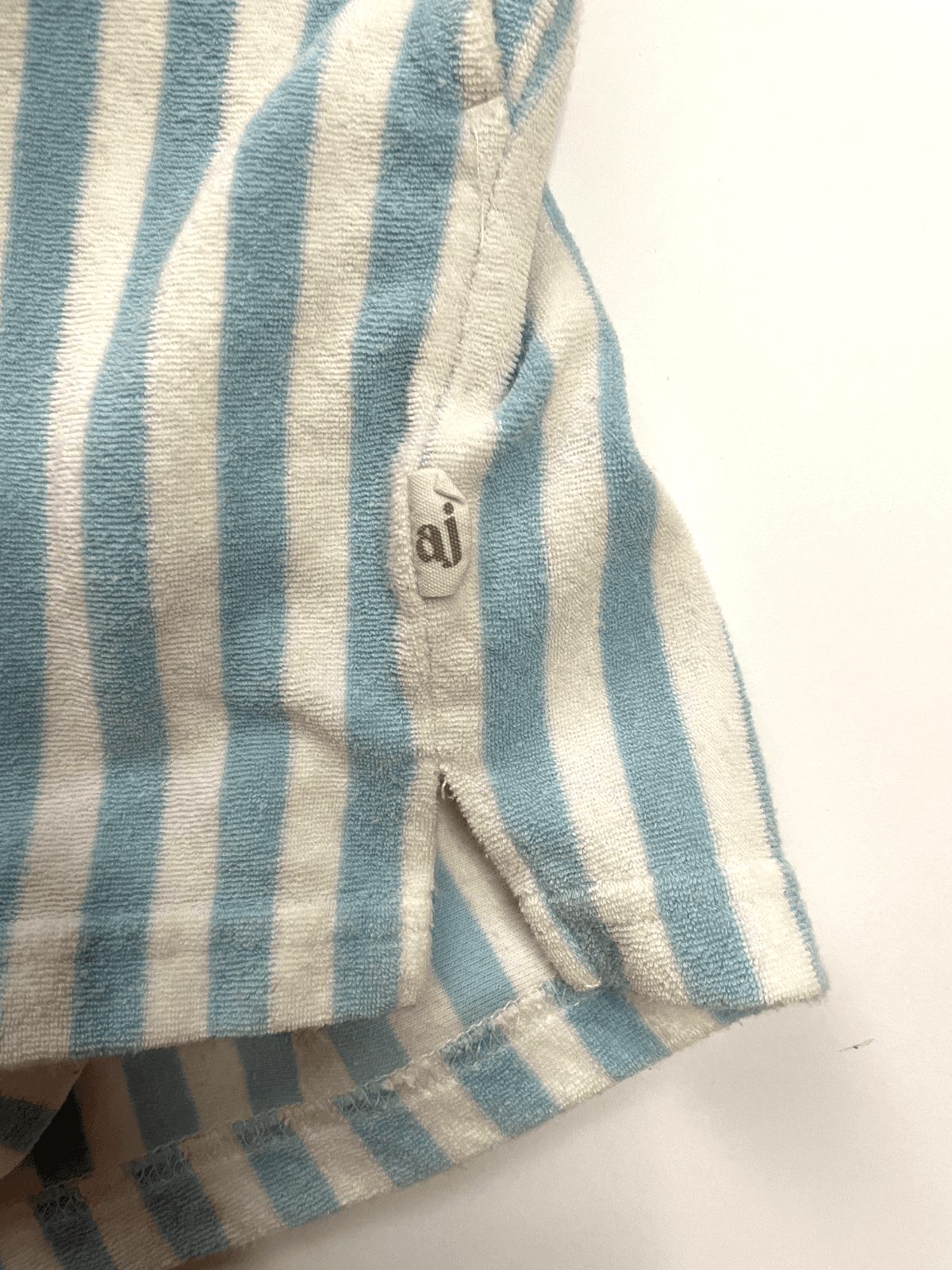 Araminta James Terry Lounge Shorts Blue Stripe Women's Size Medium - Thumbnail 6