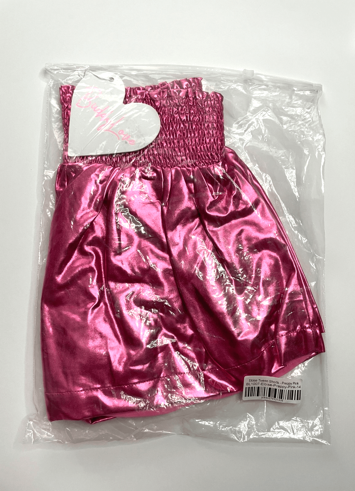 BuddyLove Girls Tween Shorts Pull-On Metallic Sparkle Preppy Pink Size TL Large - Thumbnail 8