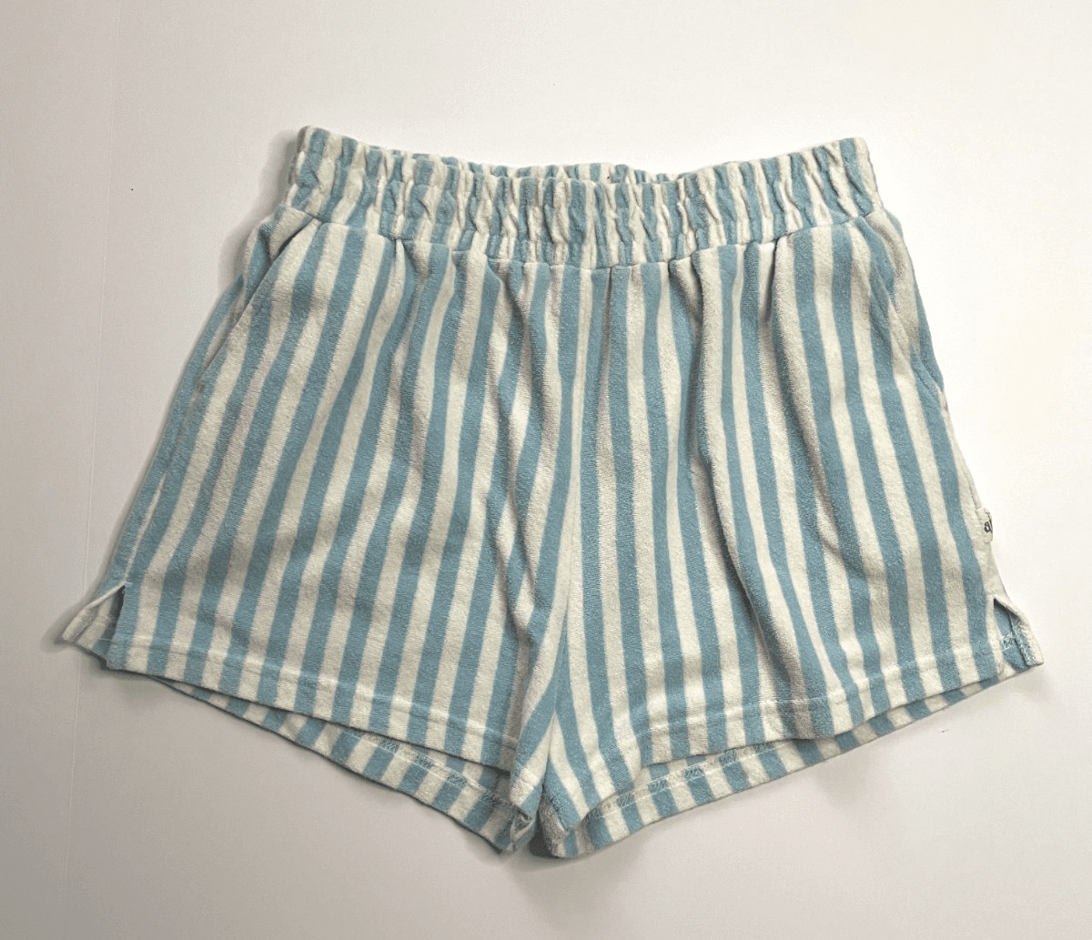 Araminta James Terry Lounge Shorts Blue Stripe Women's Size Medium - Thumbnail 3