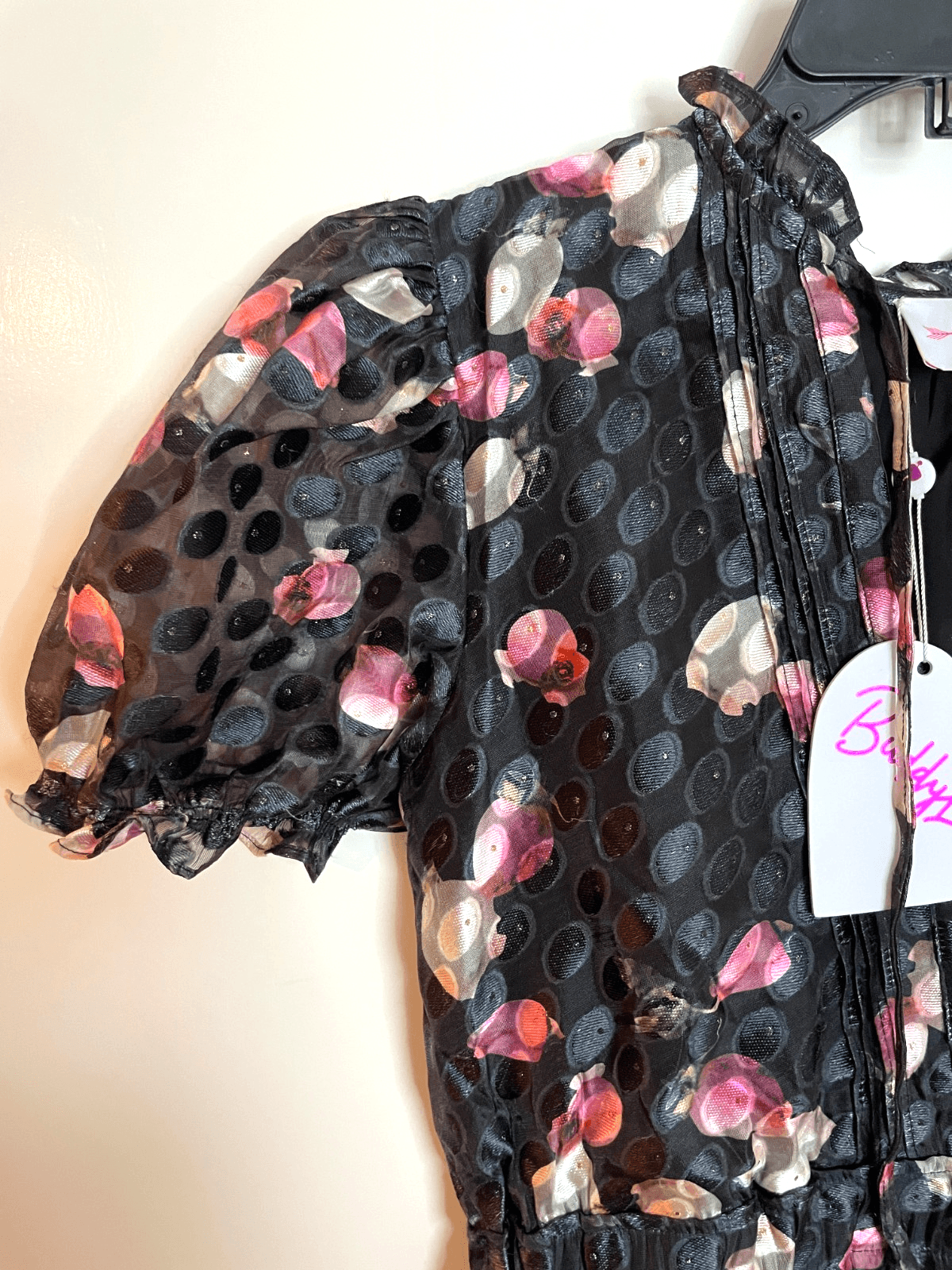 BuddyLove Clementine Elastic Waist Mini Dress Black Print Women Size S Sold Out! - Thumbnail 11