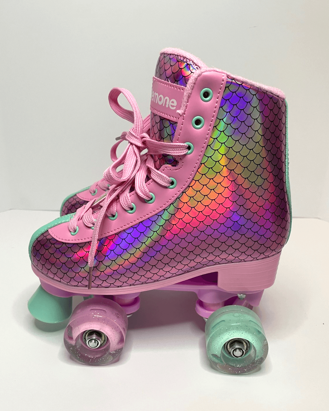 Girls Roller Skates Size 36 EU / 4 US - Nemone Sparkle Pink & Teal - Thumbnail 4