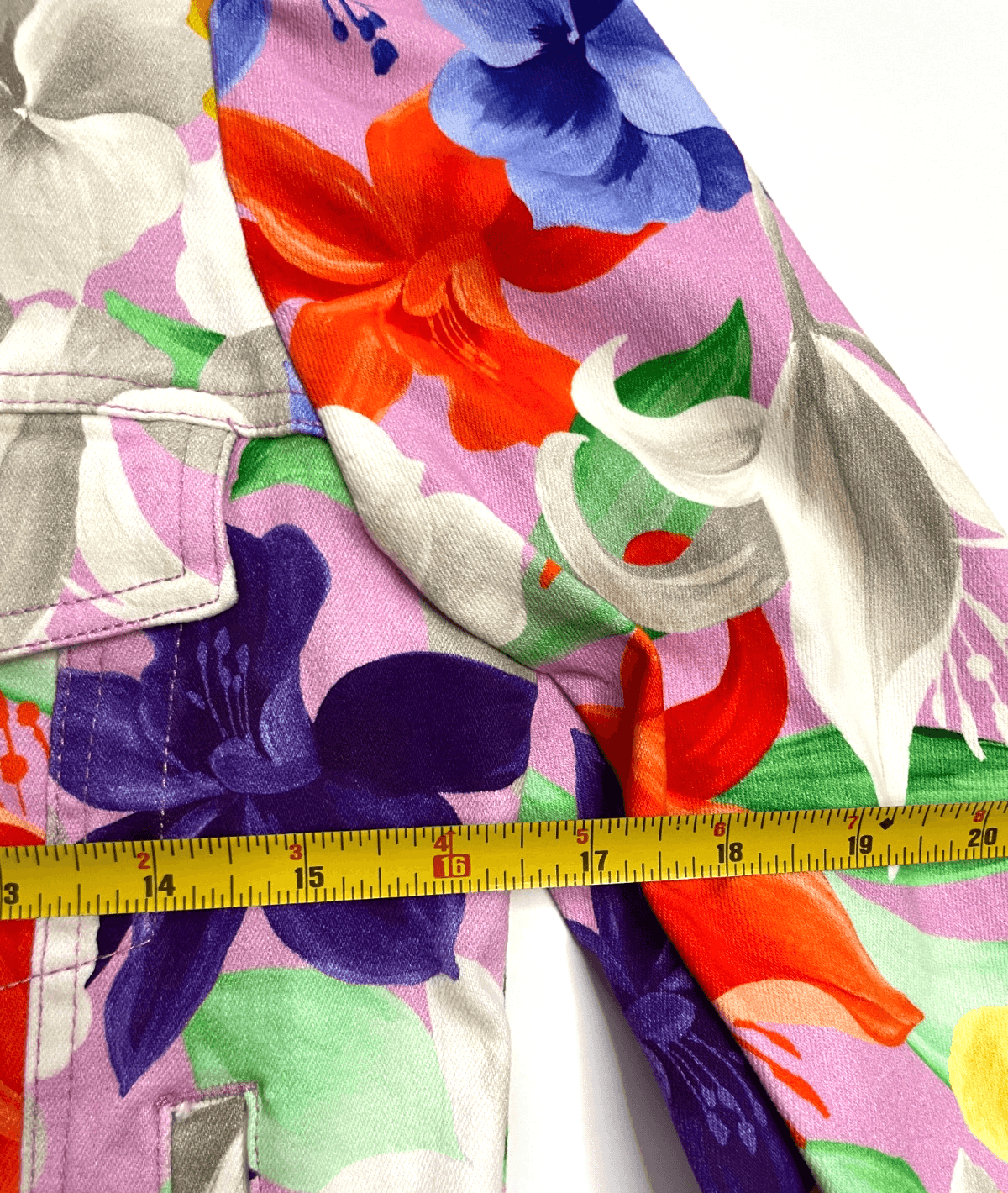 Boston Proper Women's Denim Jacket Comfort Stretch Floral Print Size X-Small - Thumbnail 12