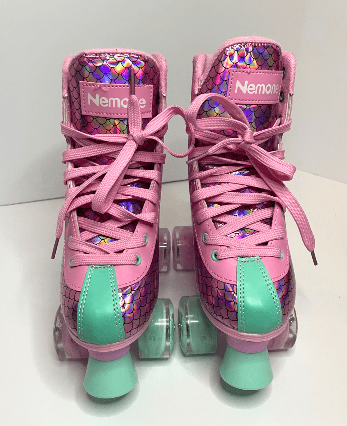 Girls Roller Skates Size 36 EU / 4 US - Nemone Sparkle Pink & Teal - Thumbnail 3