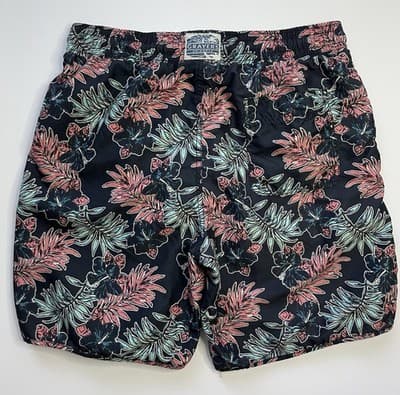 Grayson Swimwear Men's Swim Shorts Trunks Size Medium Navy Print - Thumbnail 4