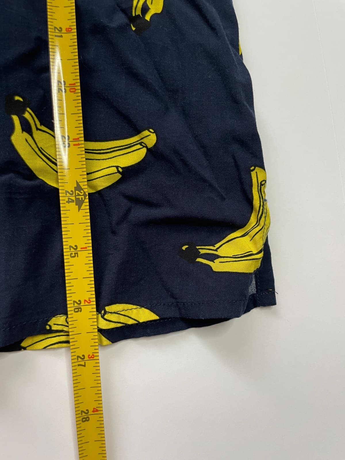 Men Casual Short Sleeve Button-Down Navy Banana Print Size Large - Goodfellow Co - Thumbnail 3
