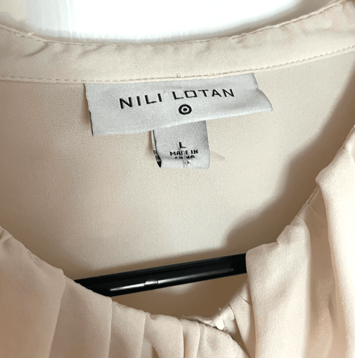 Nila Lotan by Target Long Sleeve Ruffle Blouse Off White Women's Size Large - Thumbnail 4