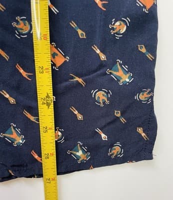 Goodfellow Men's Short Sleeve Button-Down Navy Swim Pool Party Print Size Large - Thumbnail 3