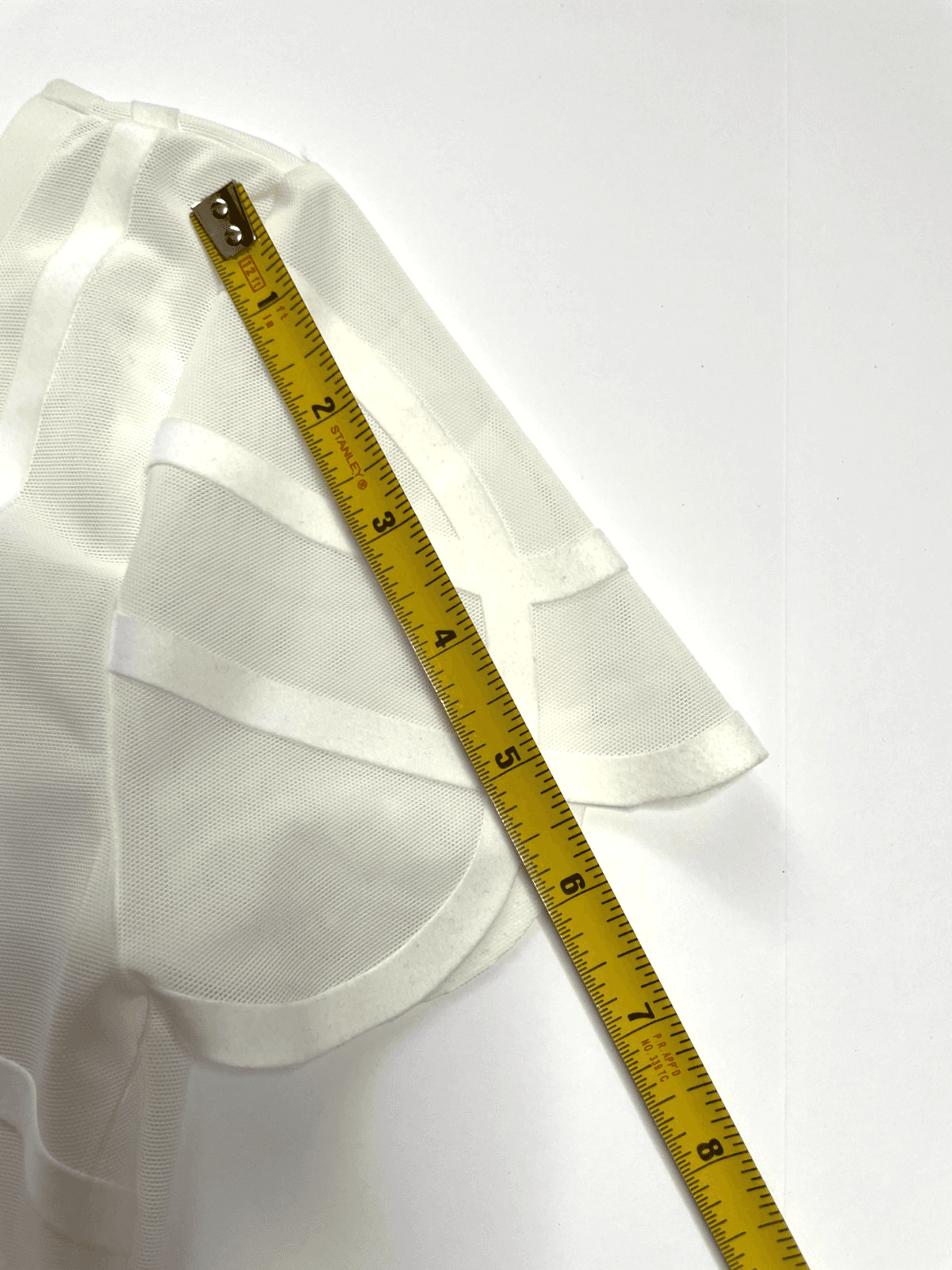 Anthropologie Sheer Mesh Crop Top White Nylon Soutache Baby Tee Size XS NWT - Thumbnail 7