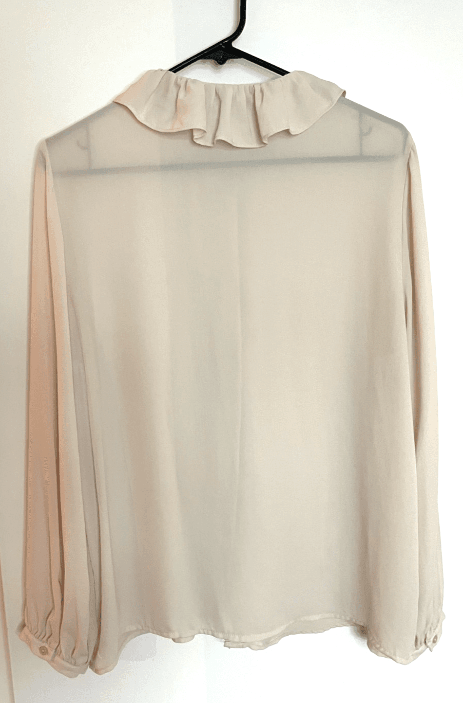 Nila Lotan by Target Long Sleeve Ruffle Blouse Off White Women's Size Large - Thumbnail 3