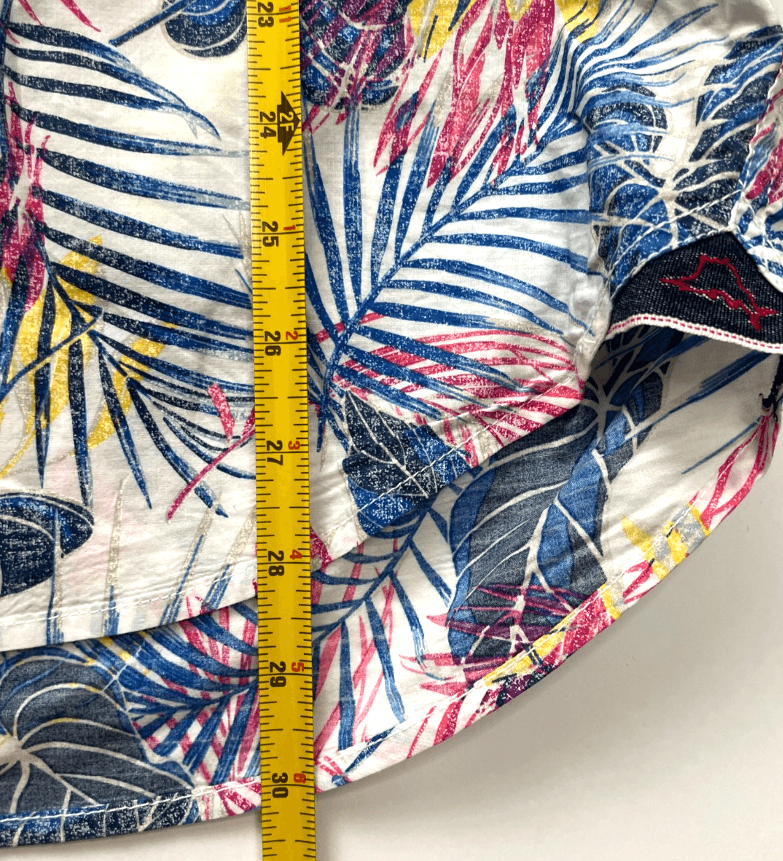Tommy Bahama Hawaiian Short Sleeve Button-Down Shirt White/Navy Print Mens Large - Thumbnail 4