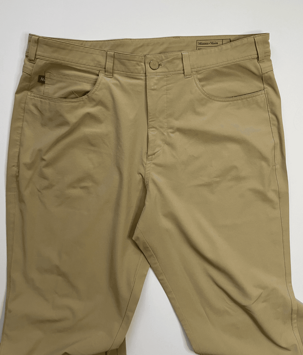 Mizzen Main Men’s 36x32 Helmsman Slim Straight Performance Pants Khaki Pre-Owned - Thumbnail 2