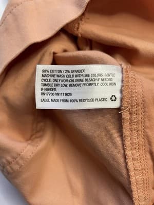 A New Day Women's Stretch Chino Shorts Size 12 'Elastizado' High-Rise in Coral - Thumbnail 4