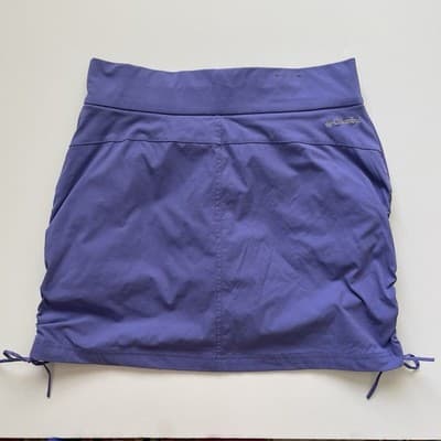 Columbia Women's All Seasons Ruched Skort Purple Nylon Elastic Waist Size Small - Thumbnail 3