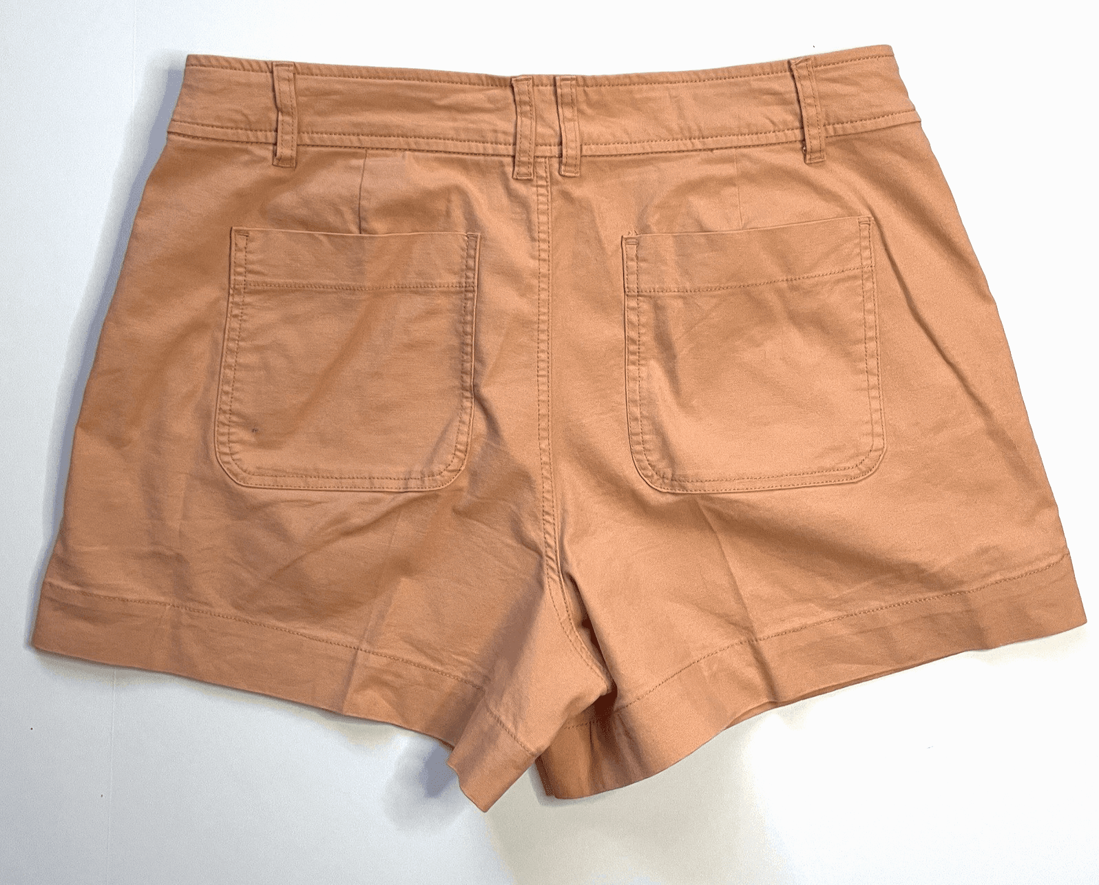 A New Day Women's Stretch Chino Shorts Size 12 'Elastizado' High-Rise in Coral - Thumbnail 2