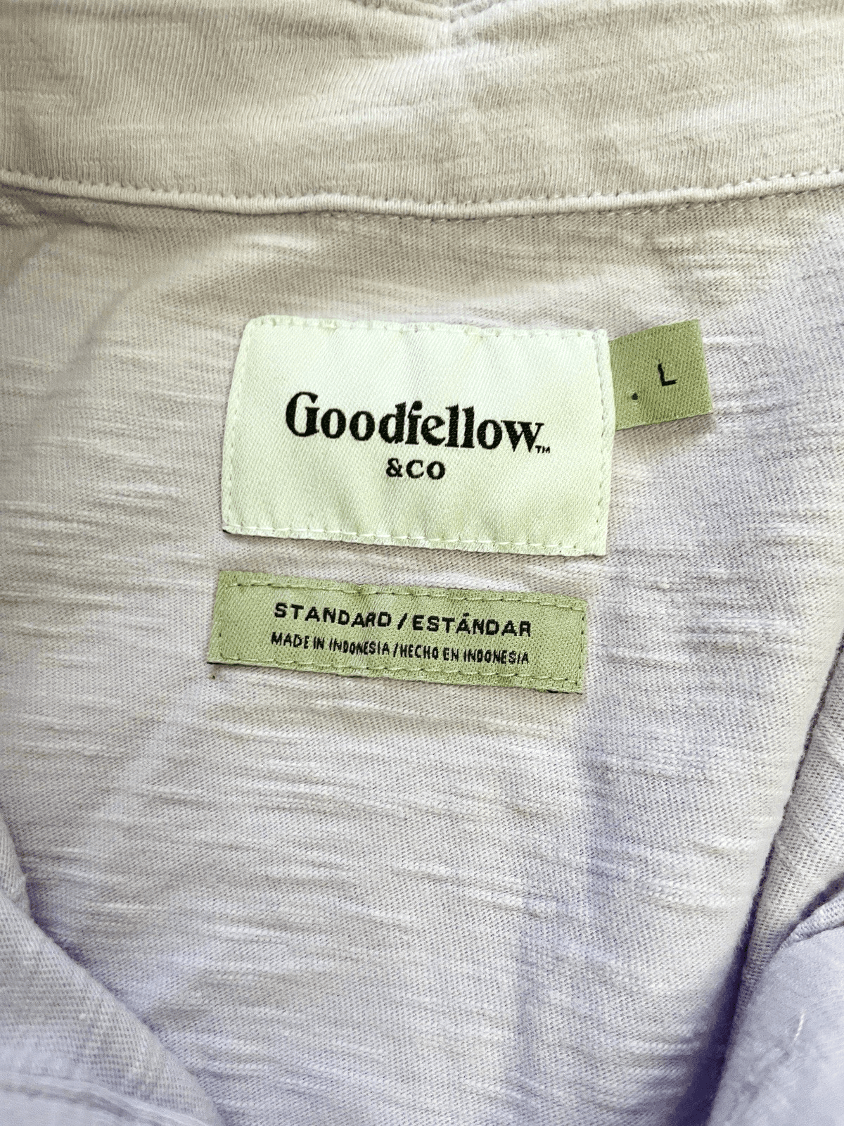 Goodfellow Mens SS Polo Shirt w/ Pocket Crystal Violet Size L - Thumbnail 3