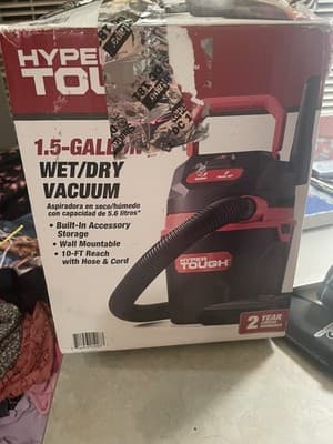 Hyper Tough 1.5 Gal Wet/Dry Handheld Vacuum Bagless Wall Mount Storage - Thumbnail 2