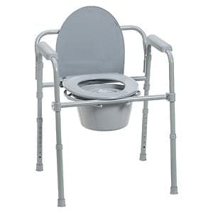 Drive Medical Steel Folding Bedside Commode - Thumbnail 6