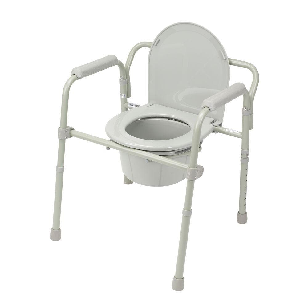 Drive Medical Steel Folding Bedside Commode - Thumbnail 5