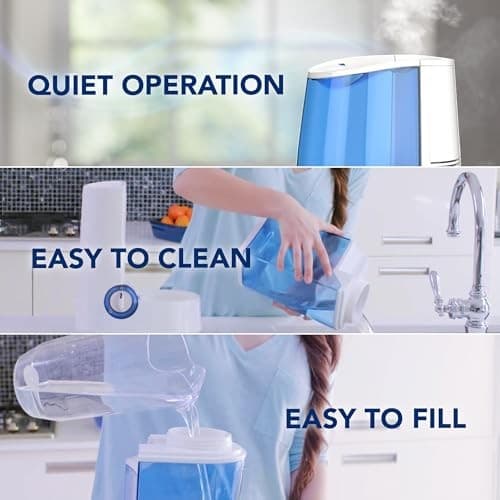 Vicks Warm Mist Humidifier Filter‑Free 1Gal Tank, Auto Shut‑Off, Night Light, VapoPad and VapoSteam Compatible - Thumbnail 5