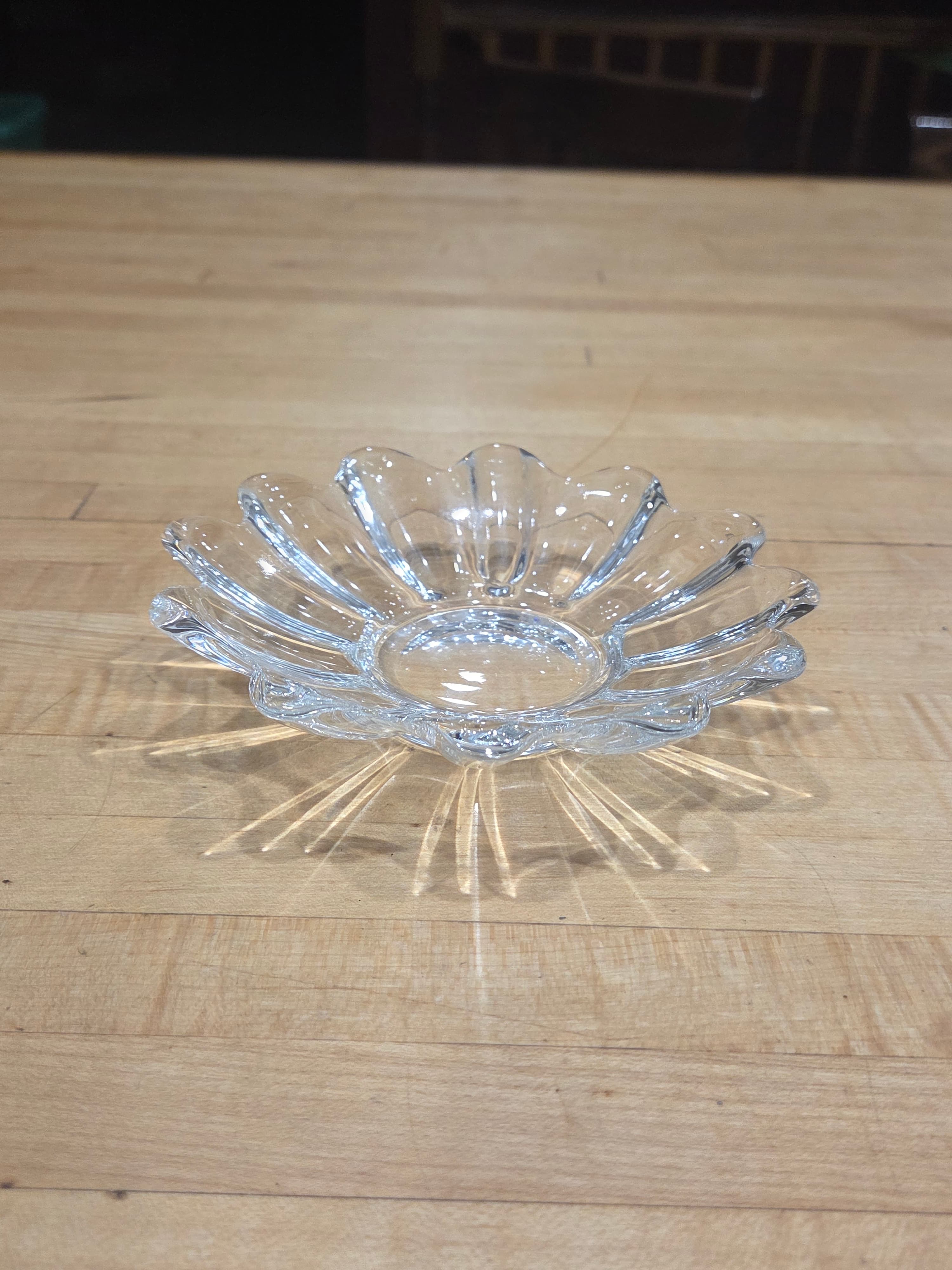 Vintage Fostoria Celestial Clear Glass Scalloped Trinket Candy Dish 5.5 Inch