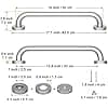 Brushed Nickel Grab Bar 16 Inch Stainless Steel Safety Grab Bar, Wall Mounted Balanced Support Bar for Toilet, Handicap Bathroom Safety Rail for Elderly Senior, Shower Bath Handle - Thumbnail 2
