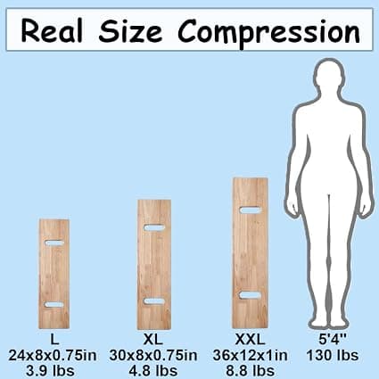 Real Wood Patient Transfer Board/Slide Board, L:24x8x0.75in up to 300lbs - Thumbnail 2