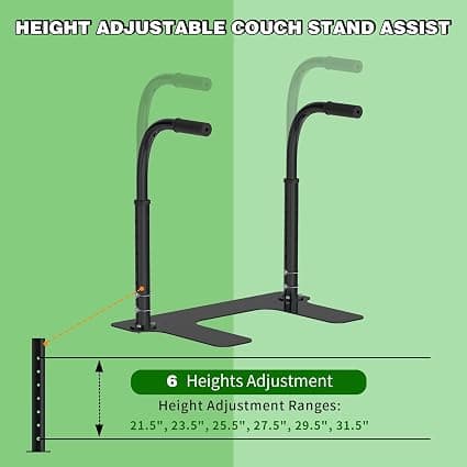 Adjustable Couch Stand Assist 6 Heights Carbon Steel - Thumbnail 2