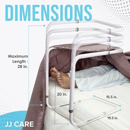 Blanket Lifters for Feet - Steel and Aluminum Blanket Lifter for Foot of Bed - Adjustable Blanket Lifter 20 to 28 inches - Thumbnail 4