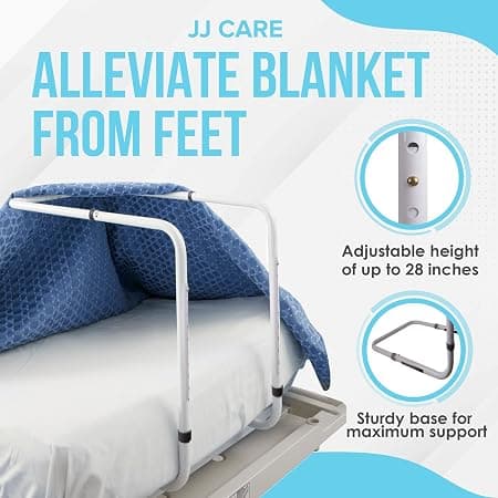 Blanket Lifters for Feet - Steel and Aluminum Blanket Lifter for Foot of Bed - Adjustable Blanket Lifter 20 to 28 inches - Thumbnail 3