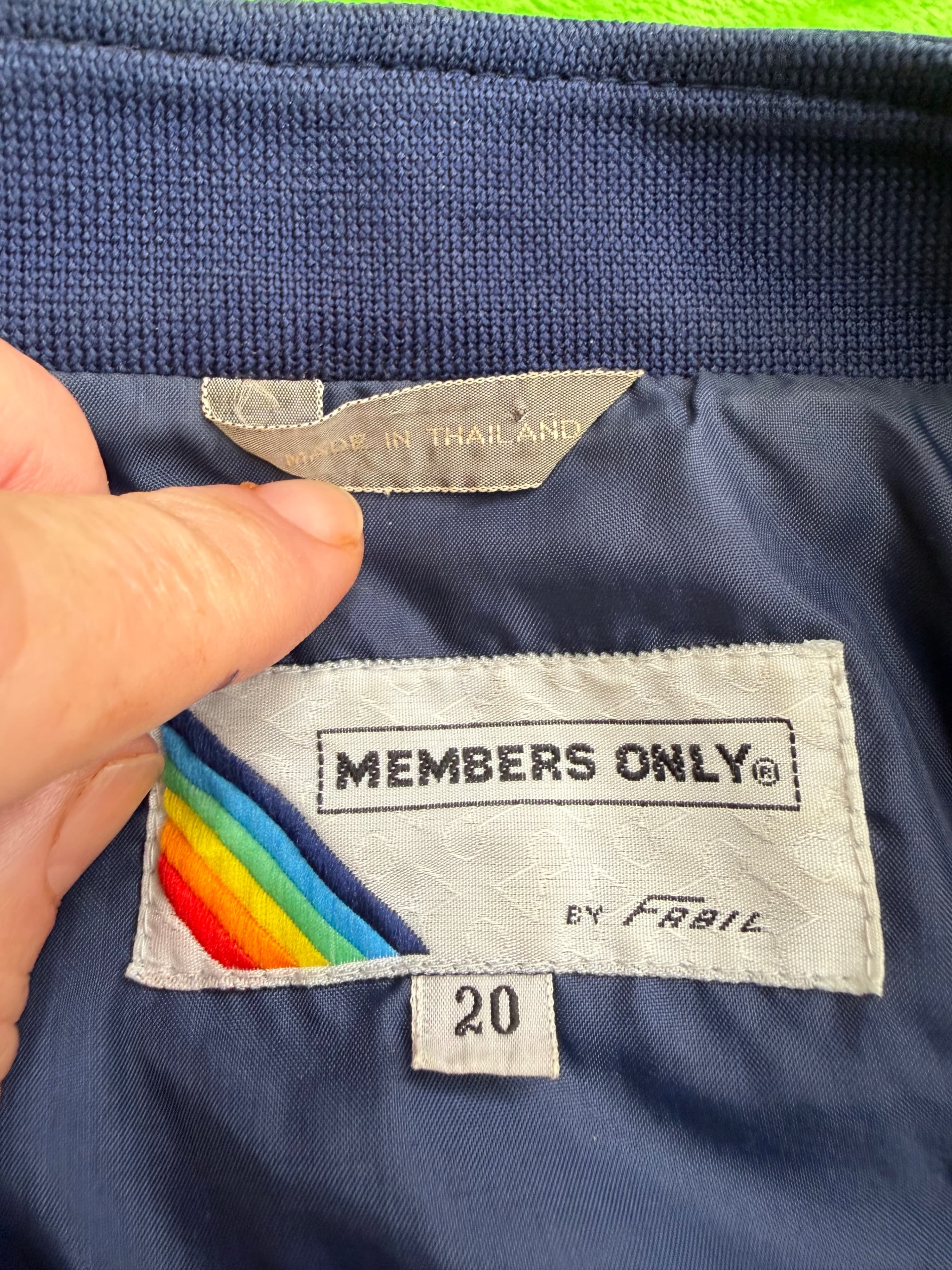 Members Only Navy Jacket Size 20 Made in Thailand - Thumbnail 3