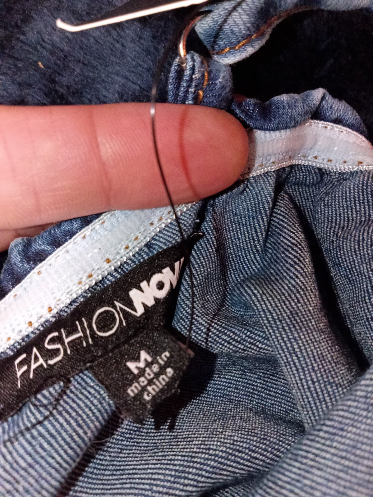 Denim dress with tassels - Thumbnail 3
