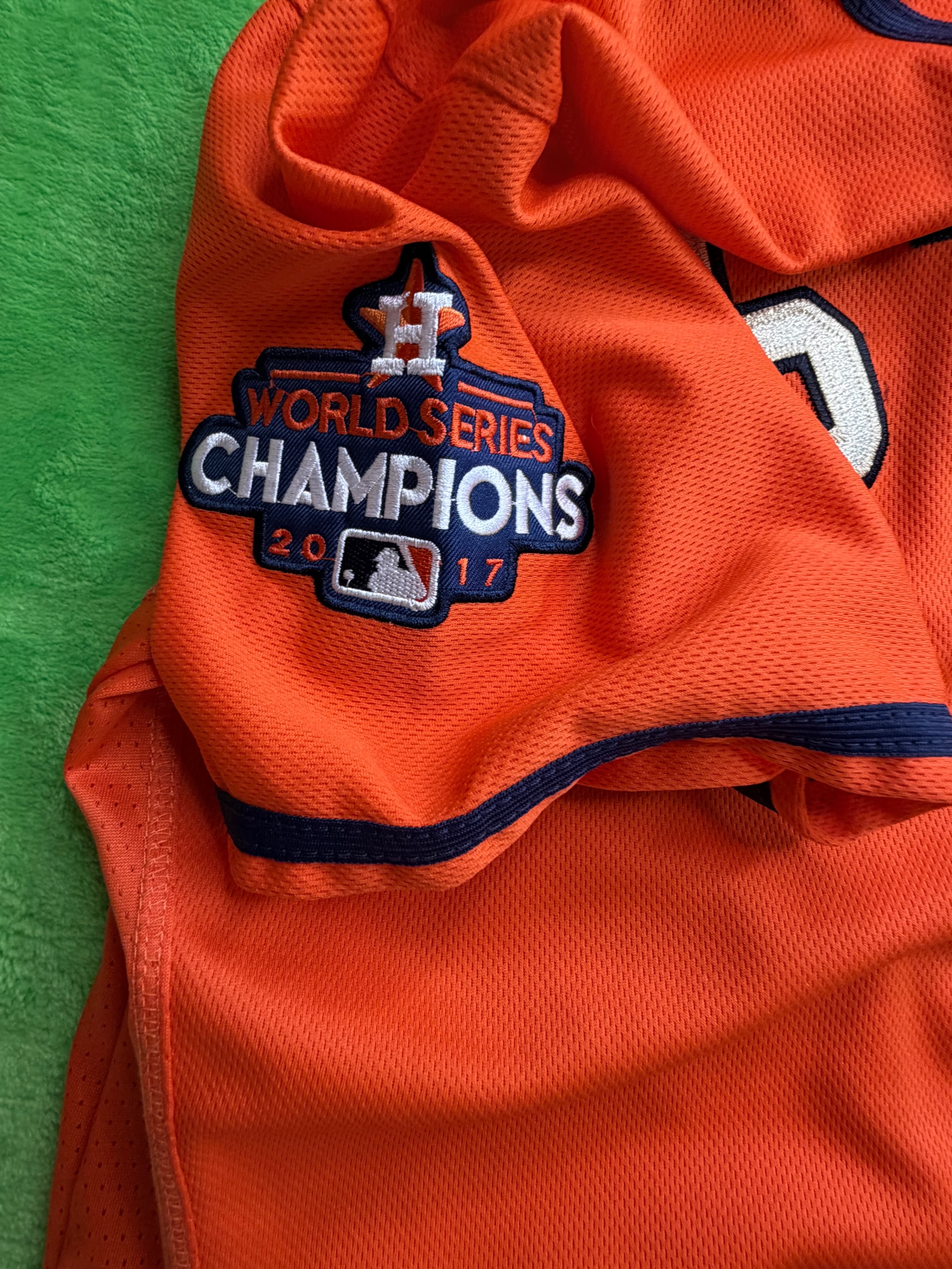 Majestic Houston Astros Springer #4 Orange FlexBase Auth Jersey Sz 44 WS - Thumbnail 6