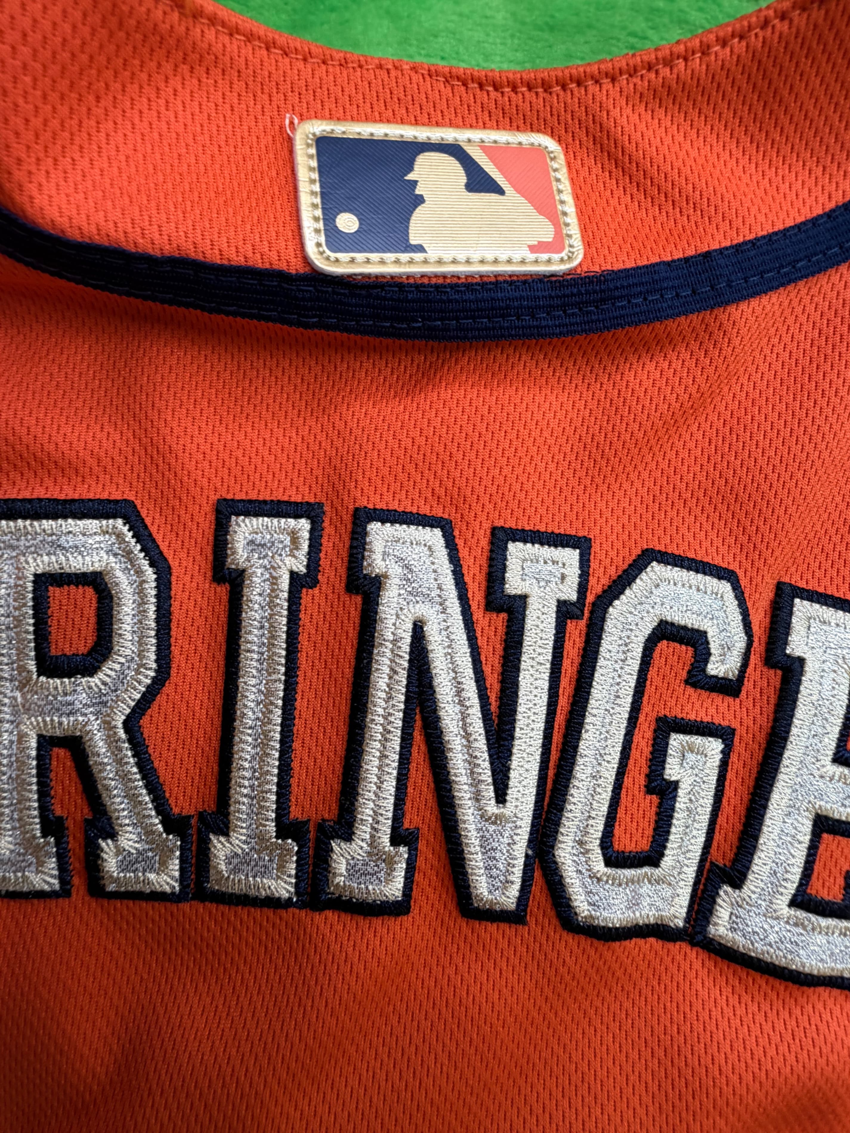 Majestic Houston Astros Springer #4 Orange FlexBase Auth Jersey Sz 44 WS - Thumbnail 8