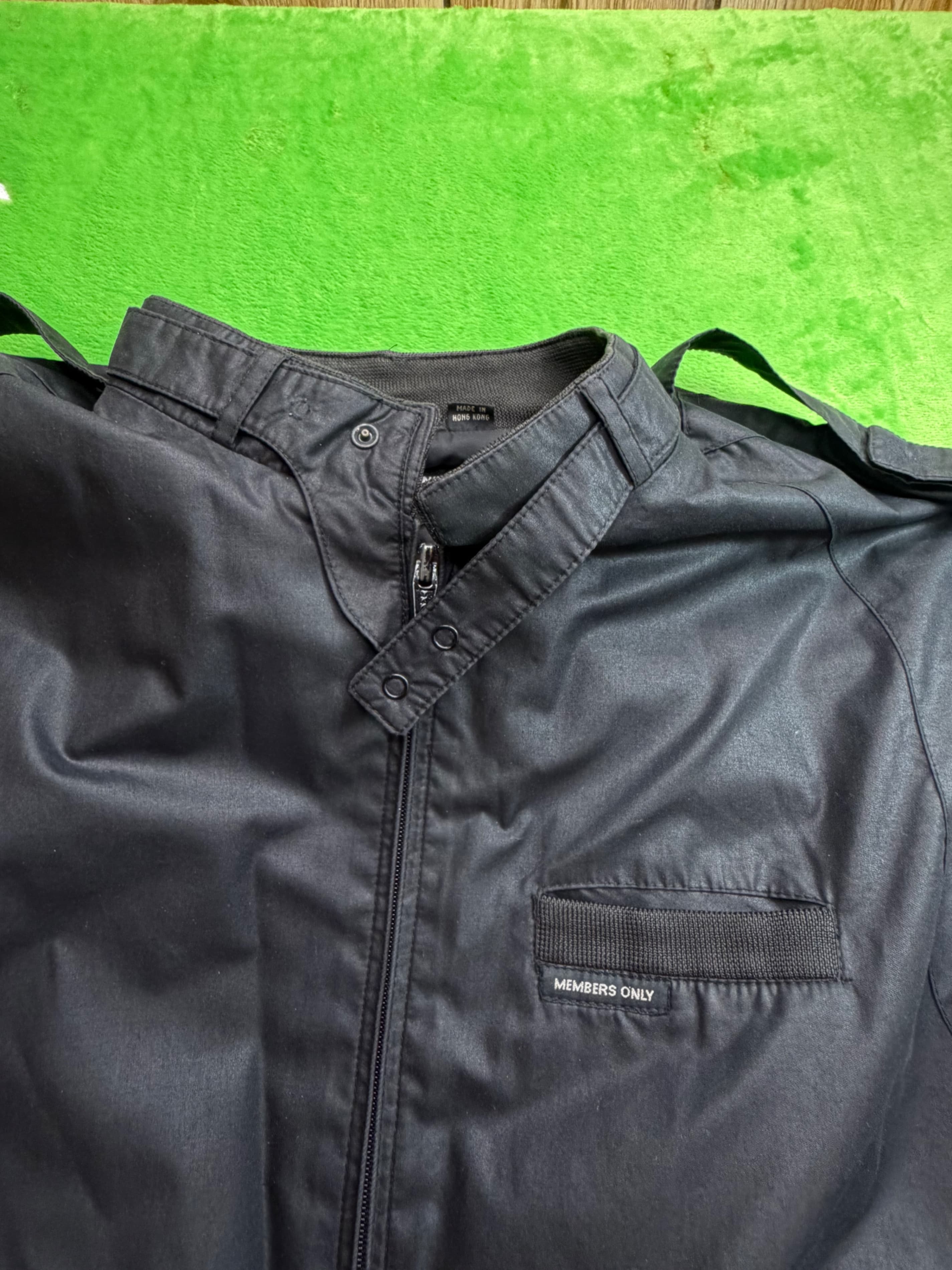 Vtg 80s Members Only Racer Jacket Mens Sz 40 Black by Europe Craft - Thumbnail 6