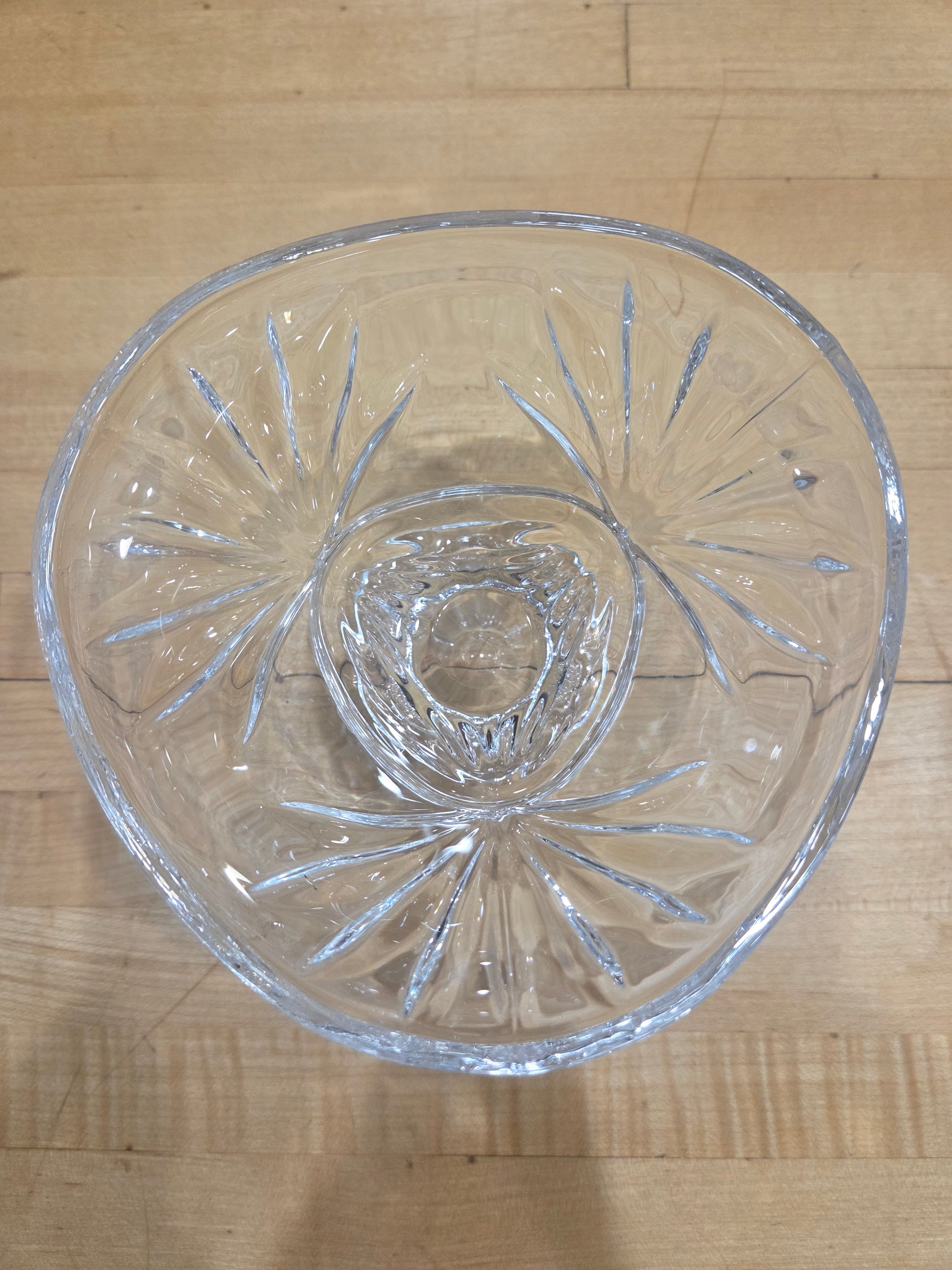 Vintage RCR Royal Crystal Lidded Candy Dish Pedestal Pinwheel Italy - Thumbnail 4
